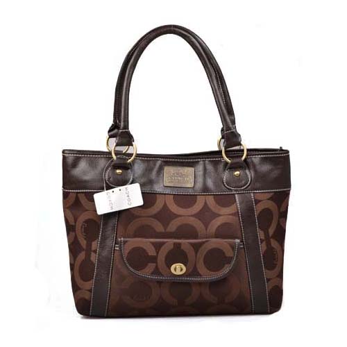 Coach Logo Monogram Large Coffee Totes DOF | Women